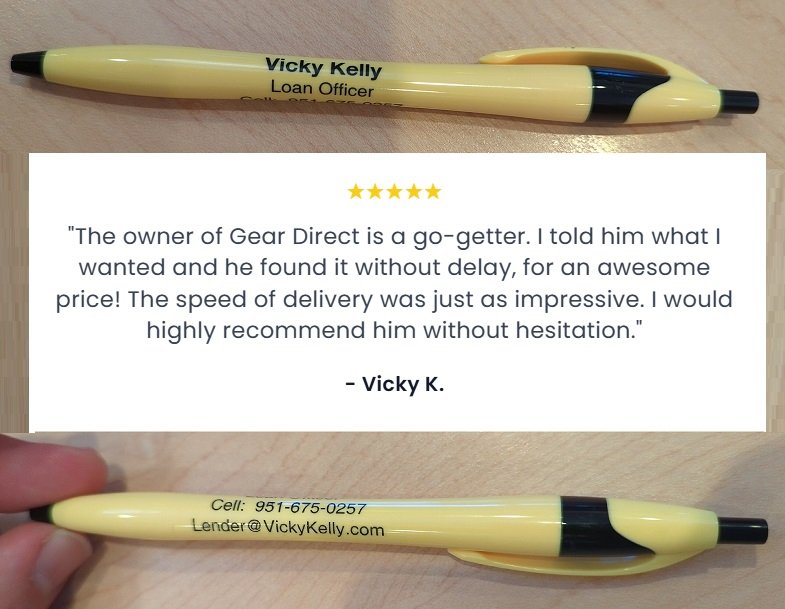We helped Vicky with professional looking pens