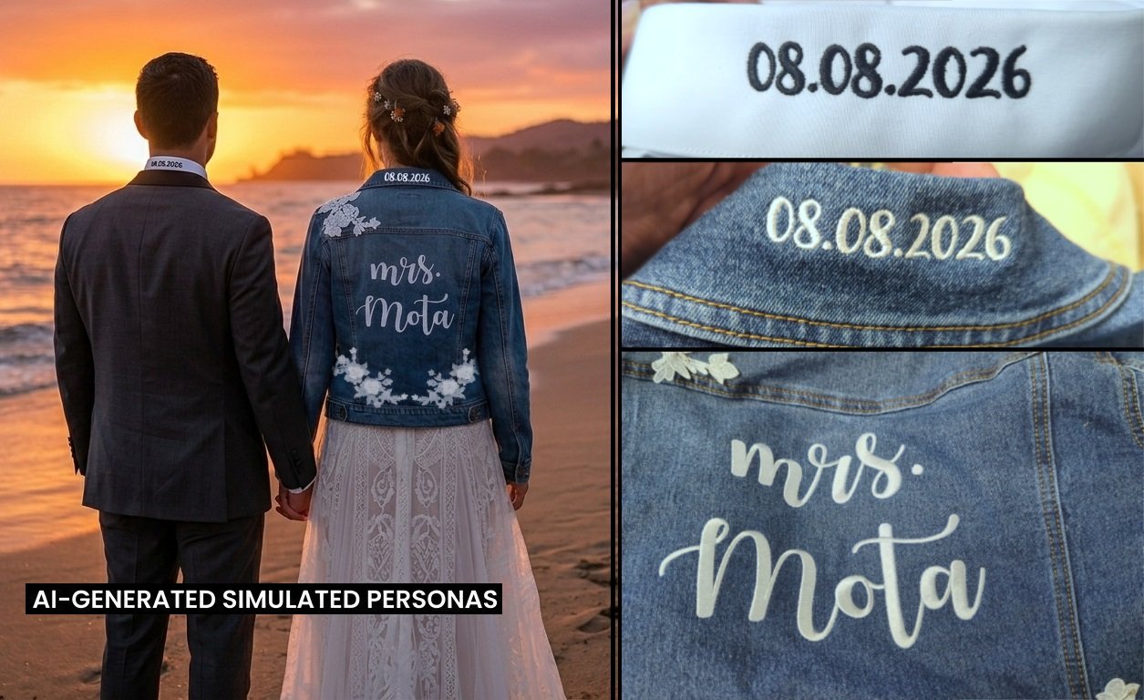 Embroidery for a Dress Shirt and Wedding Denim Jacket